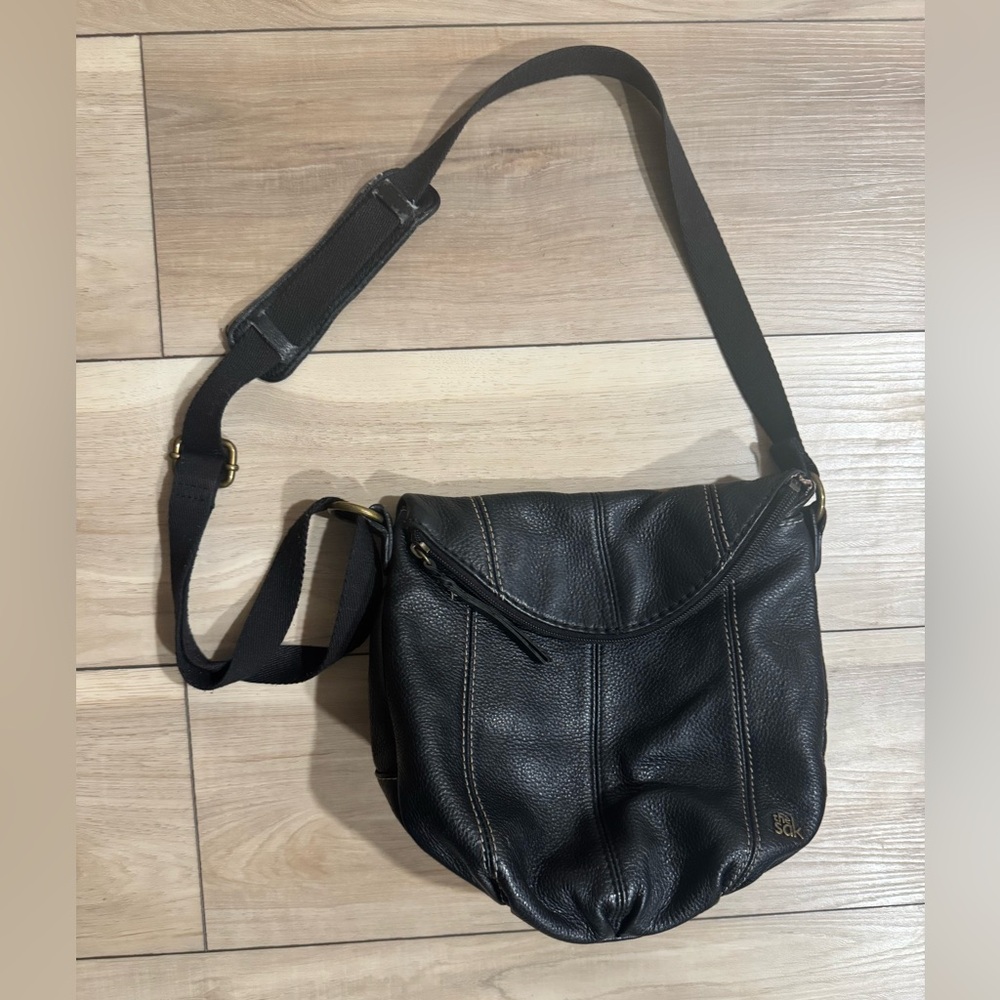 The SAK Black Leather Crossbody Bag
